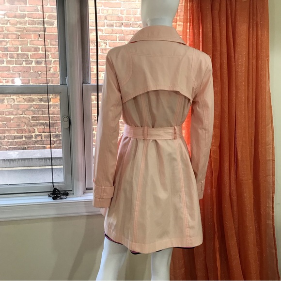 Jessica Simpson Blush Ruffle Trench Coat M - Picture 4 of 8